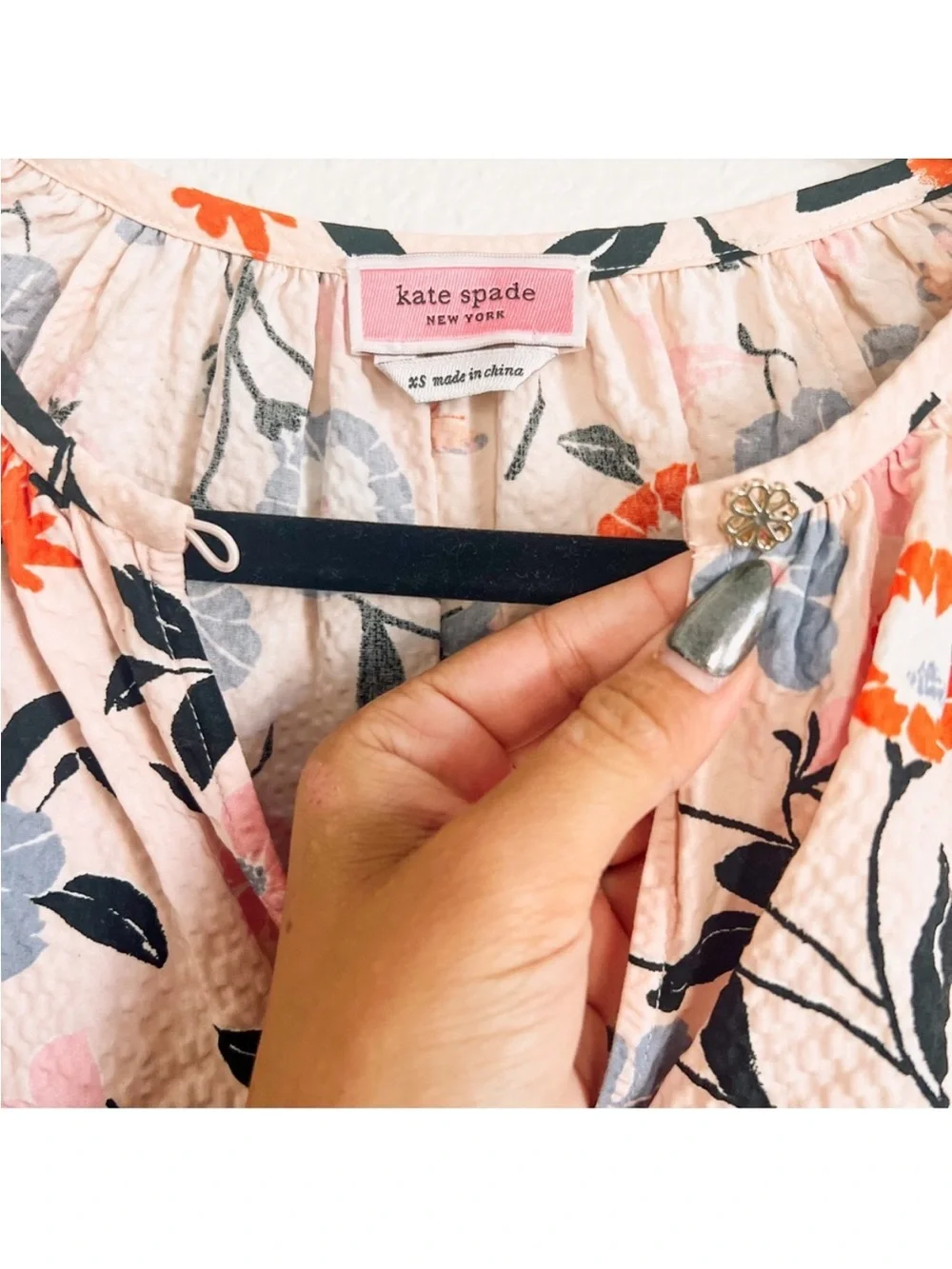 Kate spade floral seersucker top
